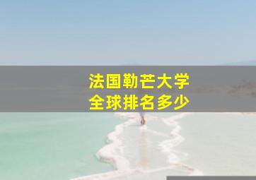 法国勒芒大学全球排名多少