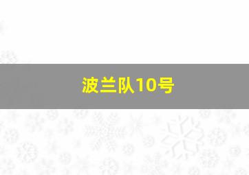 波兰队10号