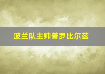 波兰队主帅普罗比尔兹