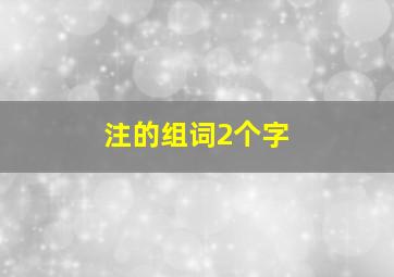 注的组词2个字