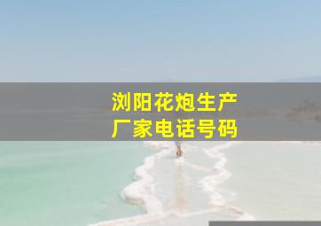 浏阳花炮生产厂家电话号码