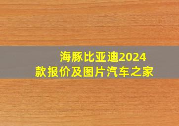 海豚比亚迪2024款报价及图片汽车之家