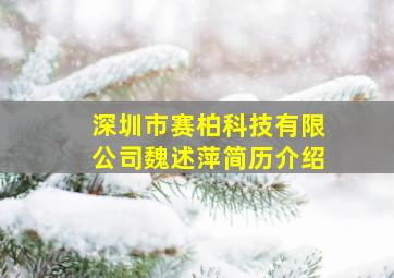 深圳市赛柏科技有限公司魏述萍简历介绍