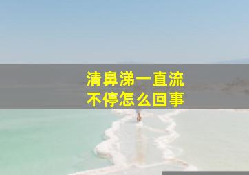 清鼻涕一直流不停怎么回事