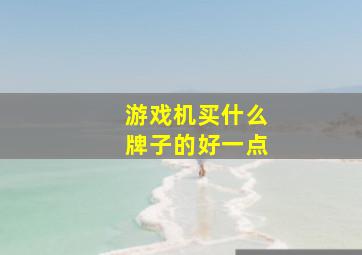 游戏机买什么牌子的好一点