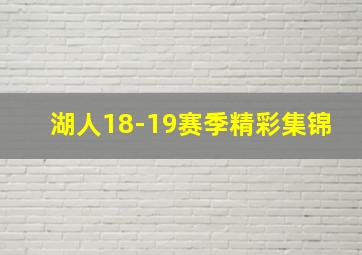 湖人18-19赛季精彩集锦