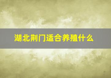 湖北荆门适合养殖什么