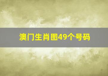 澳门生肖图49个号码