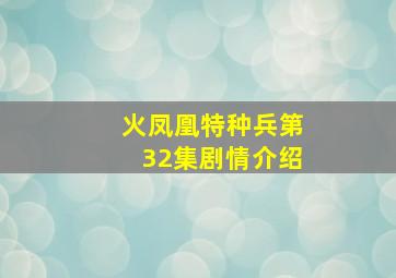 火凤凰特种兵第32集剧情介绍