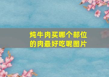 炖牛肉买哪个部位的肉最好吃呢图片