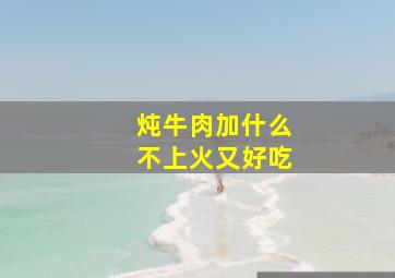 炖牛肉加什么不上火又好吃