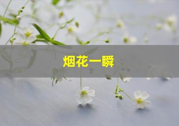 烟花一瞬