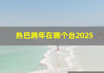 热巴跨年在哪个台2025