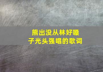 熊出没从林好嗓子光头强唱的歌词