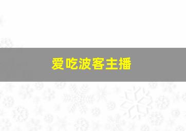 爱吃波客主播