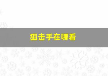 狙击手在哪看