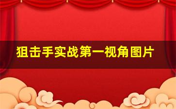 狙击手实战第一视角图片