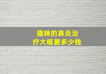 猫咪的鼻炎治疗大概要多少钱