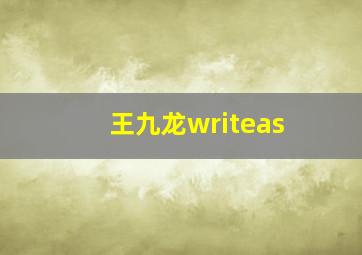 王九龙writeas