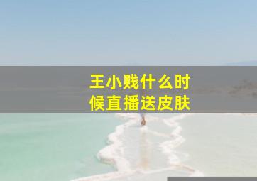 王小贱什么时候直播送皮肤