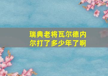 瑞典老将瓦尔德内尔打了多少年了啊