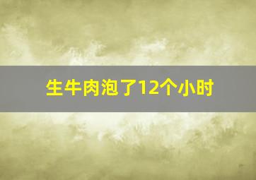 生牛肉泡了12个小时