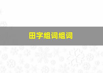 田字组词组词