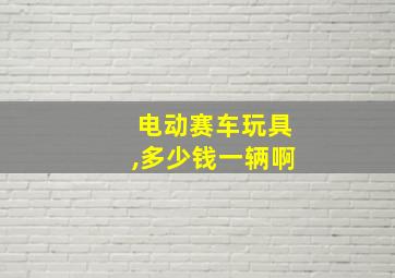 电动赛车玩具,多少钱一辆啊