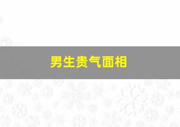 男生贵气面相