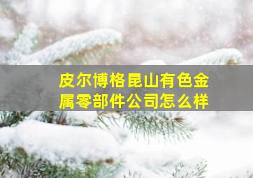 皮尔博格昆山有色金属零部件公司怎么样