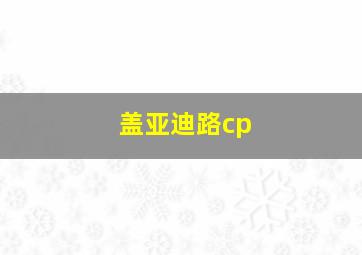 盖亚迪路cp