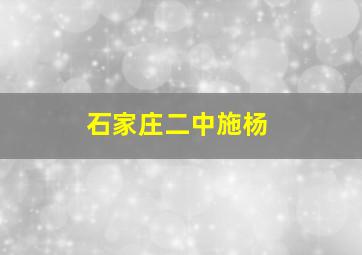 石家庄二中施杨