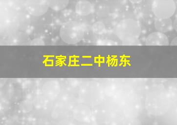 石家庄二中杨东