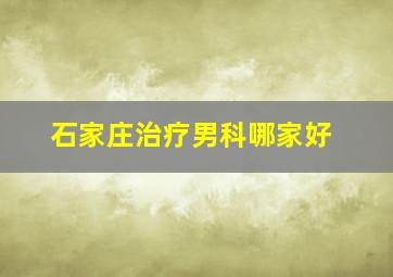 石家庄治疗男科哪家好