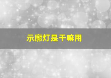 示廓灯是干嘛用