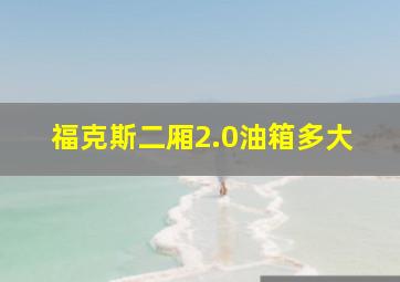 福克斯二厢2.0油箱多大