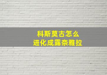 科斯莫古怎么进化成露奈雅拉