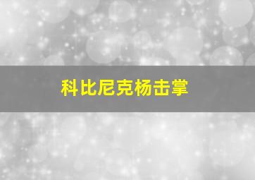 科比尼克杨击掌