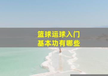 篮球运球入门基本功有哪些