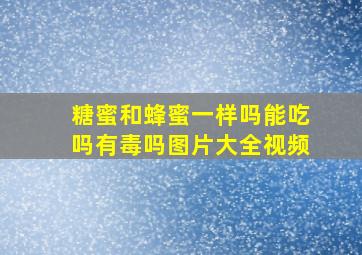 糖蜜和蜂蜜一样吗能吃吗有毒吗图片大全视频