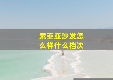 索菲亚沙发怎么样什么档次