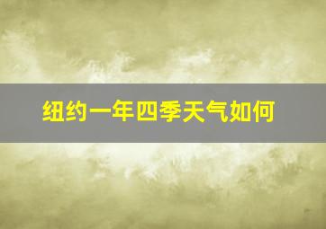 纽约一年四季天气如何