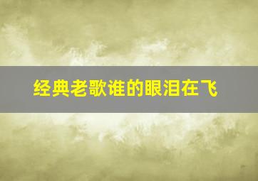 经典老歌谁的眼泪在飞