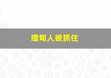 缅甸人被抓住