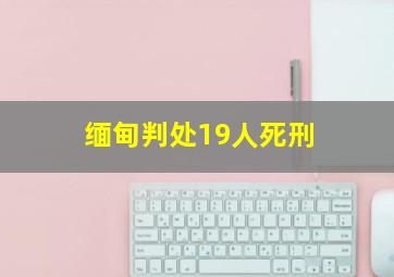 缅甸判处19人死刑