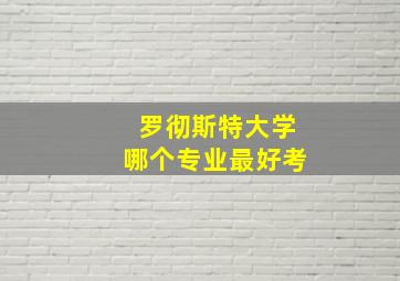 罗彻斯特大学哪个专业最好考