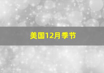 美国12月季节