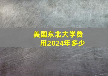 美国东北大学费用2024年多少