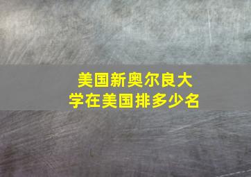 美国新奥尔良大学在美国排多少名