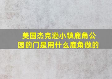 美国杰克逊小镇鹿角公园的门是用什么鹿角做的